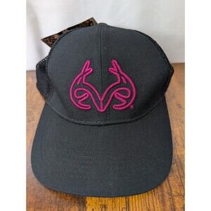 Real Tree Outfitters Women's Black/Pink Mesh/Hat Adjustable Snapback